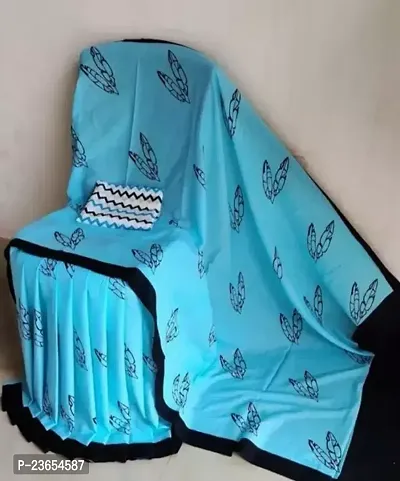 Elegant Blue Cotton Saree with Blouse piece For Women