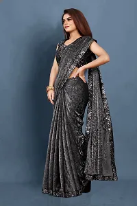 Fancy Lycra Bollywood Embroidered Saree With Blouse-thumb2