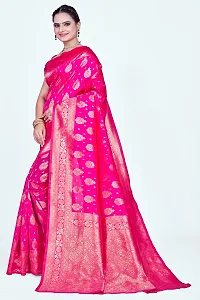 Elegant Pink Cotton Blend Saree with Blouse piece-thumb4