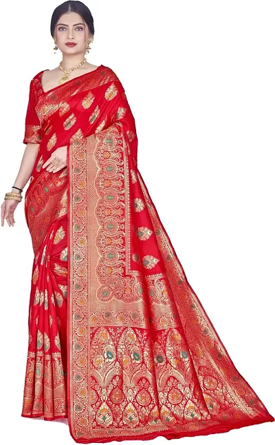 Elegant Silk Blend Saree with Blouse piece