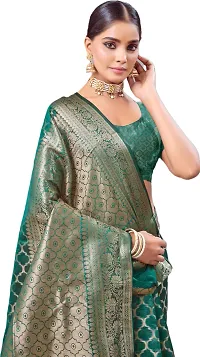 Elegant Light Green Net Saree with Blouse piece-thumb2