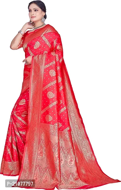 Elegant Pink Silk Blend Saree with Blouse piece