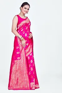 Elegant Pink Cotton Blend Saree with Blouse piece-thumb3