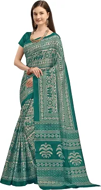 Elegant Light Green Organza Saree with Blouse piece-thumb4