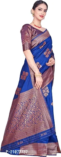 Elegant Blue Art Silk Saree with Blouse piece-thumb5