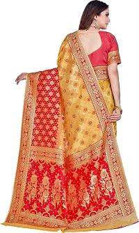 Elegant Multicoloured Cotton Silk Saree with Blouse piece-thumb1