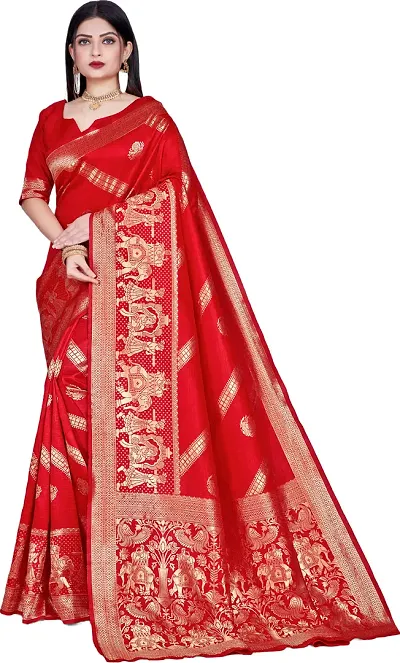 Hot Selling Art Silk Saree with Blouse piece 