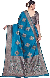 Elegant Light Green Art Silk Saree with Blouse piece-thumb1