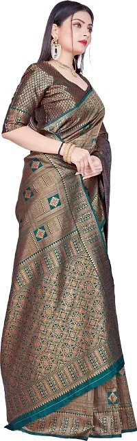 Elegant Multicoloured Art Silk Saree with Blouse piece-thumb4