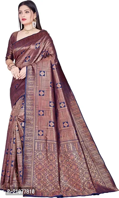 Elegant Blue Art Silk Saree with Blouse piece