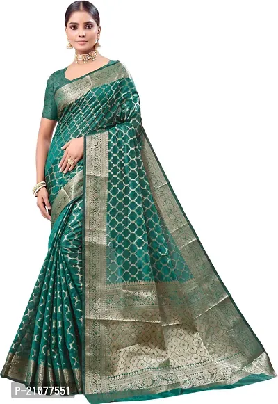 Elegant Light Green Net Saree with Blouse piece-thumb0