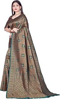 Elegant Multicoloured Art Silk Saree with Blouse piece-thumb3