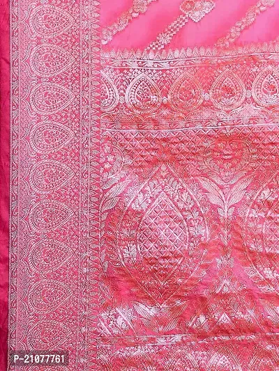 Elegant Pink Net Saree with Blouse piece-thumb4