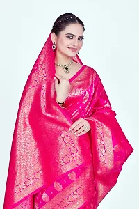 Elegant Pink Cotton Blend Saree with Blouse piece-thumb2