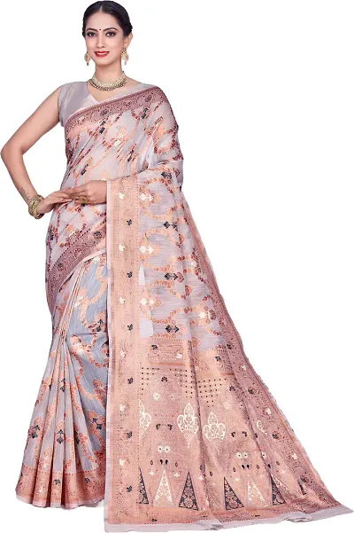 Elegant Linen Saree with Blouse piece