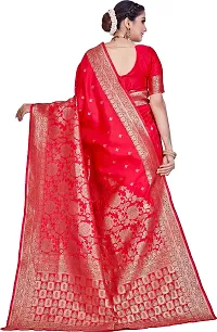 Elegant Pink Art Silk Saree with Blouse piece-thumb1