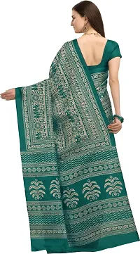 Elegant Light Green Organza Saree with Blouse piece-thumb1