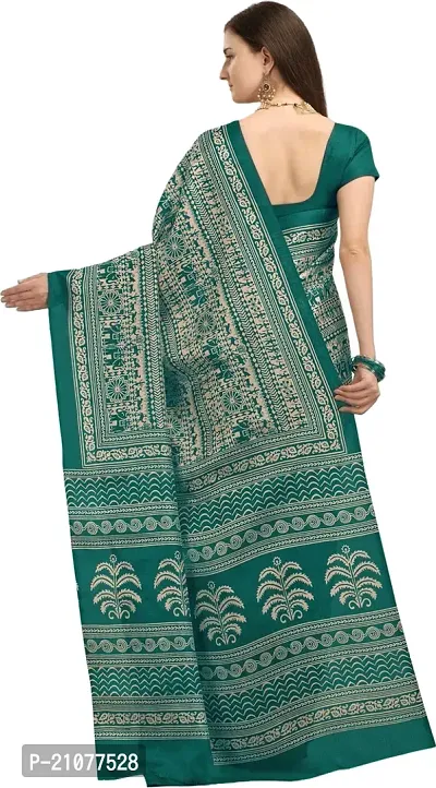 Elegant Light Green Organza Saree with Blouse piece-thumb2