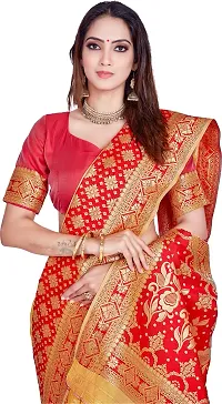 Elegant Multicoloured Cotton Silk Saree with Blouse piece-thumb2