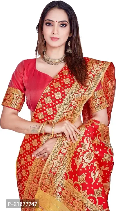 Elegant Multicoloured Cotton Silk Saree with Blouse piece-thumb3