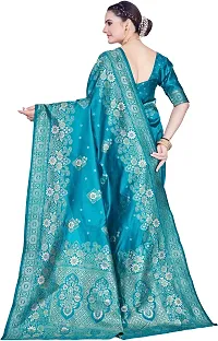 Elegant Light Green Art Silk Saree with Blouse piece-thumb1