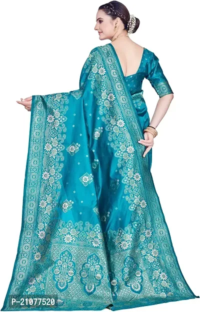 Elegant Light Green Art Silk Saree with Blouse piece-thumb2