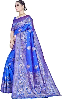 Elegant Blue Art Silk Saree with Blouse piece-thumb3