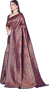 Elegant Blue Art Silk Saree with Blouse piece-thumb3