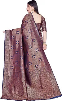 Elegant Blue Art Silk Saree with Blouse piece-thumb1