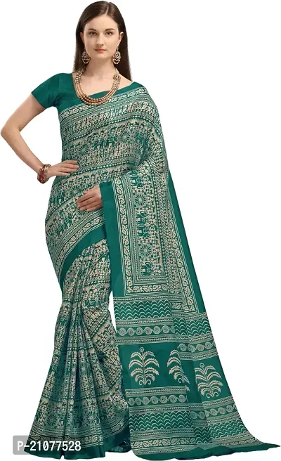 Elegant Light Green Organza Saree with Blouse piece-thumb0