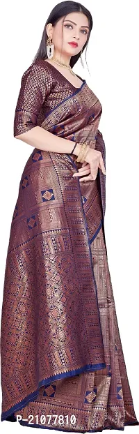 Elegant Blue Art Silk Saree with Blouse piece-thumb5