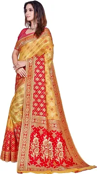 Elegant Multicoloured Cotton Silk Saree with Blouse piece-thumb3
