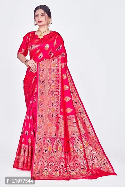 Elegant Multicoloured Cotton Silk Saree with Blouse piece