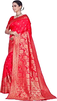 Elegant Pink Art Silk Saree with Blouse piece-thumb3