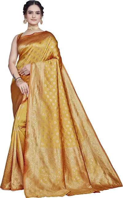 Elegant Silk Blend Saree with Blouse piece