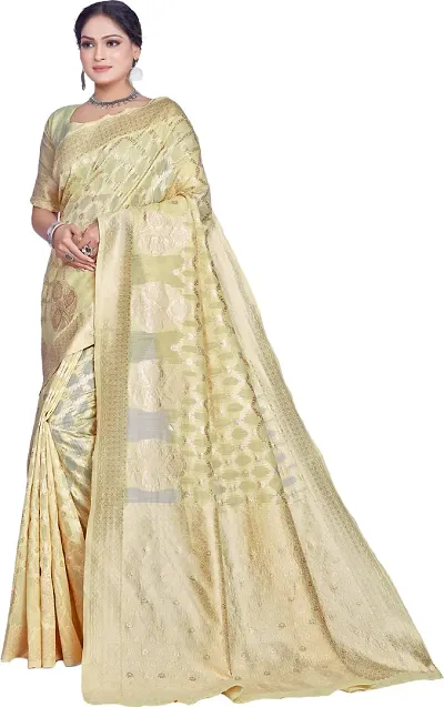 Elegant Linen Saree with Blouse piece