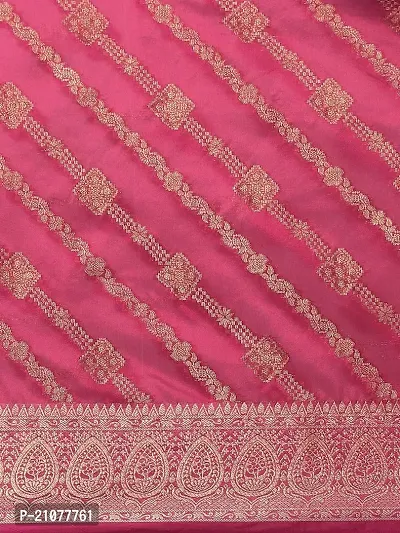 Elegant Pink Net Saree with Blouse piece-thumb5