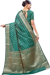 Elegant Light Green Net Saree with Blouse piece-thumb1