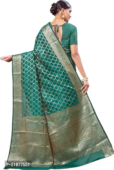 Elegant Light Green Net Saree with Blouse piece-thumb2