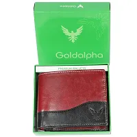 Goldalpha Men Casual, Ethnic,Evening/Party,Formal,Travel,Trendy Maroon Artificial Leather Wallet/Purse-thumb2