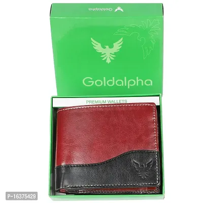 Goldalpha Men Casual, Ethnic,Evening/Party,Formal,Travel,Trendy Maroon Artificial Leather Wallet/Purse-thumb3