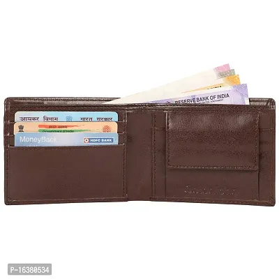 Goldalpha Men Formal Brown Artificial Leather Wallet (5 Slots)-thumb4