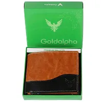 Goldalpha Men Casual, Ethnic,Evening/Party,Formal,Travel,Trendy Brown Artificial Leather Wallet/Purse-thumb4