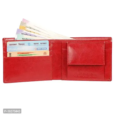 Goldalpha Men Casual, Ethnic,Evening/Party,Formal,Travel,Trendy Red Artificial Leather Wallet/Purse-thumb4