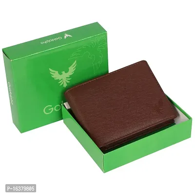 Goldalpha Men Brown Artificial Leather Wallet - (10 Card Slots)-thumb3