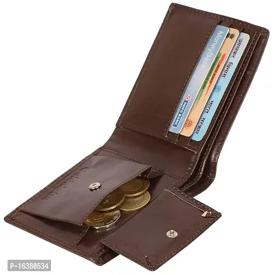 Goldalpha Men Formal Brown Artificial Leather Wallet (5 Slots)-thumb2