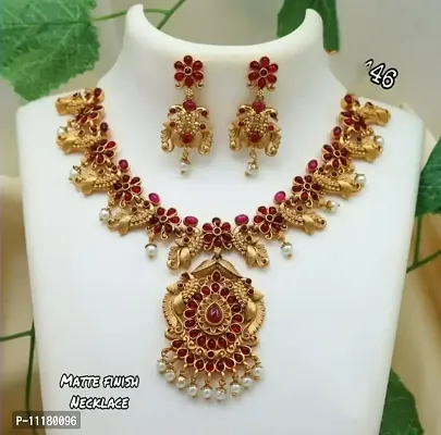 Traditional Gold Plated Alloy Fancy Jewellery Set