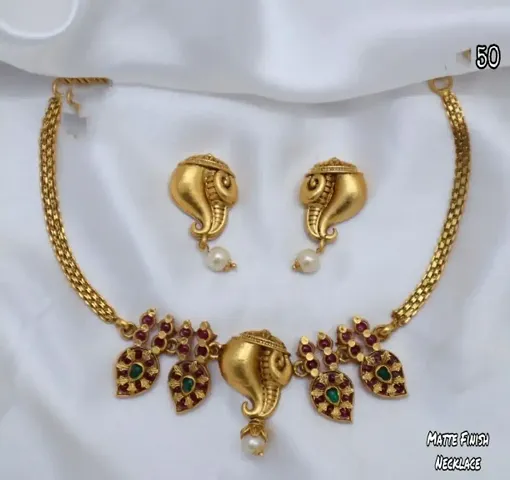 Designer Alloy Gold Plated Jewellery Set