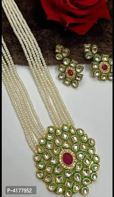 Beautiful Stone Long Kundan Set for Women