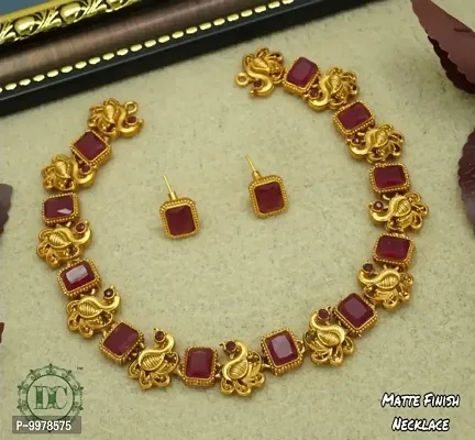 Gold Plated Fancy Traditional Jewellery Set-thumb0